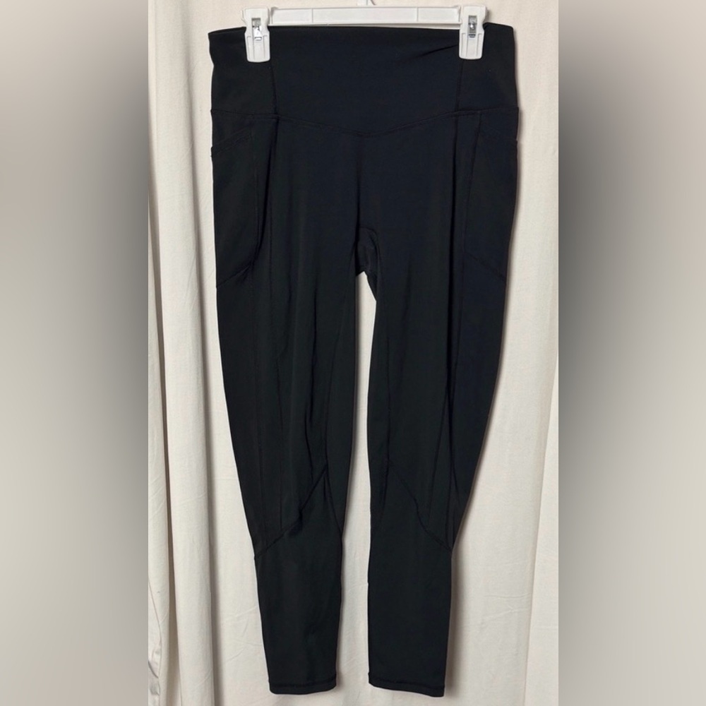 Til You Collapse Black Pocket Leggings Size Large